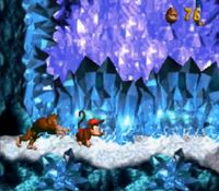 une photo d'Ã©cran de Donkey Kong Country sur Nintendo Super Nes